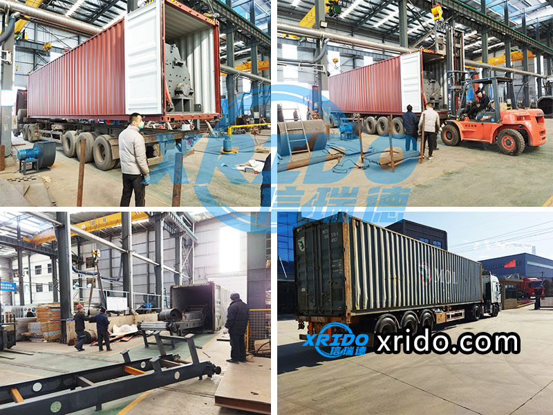 Metal crushing production line shipped to Brazil