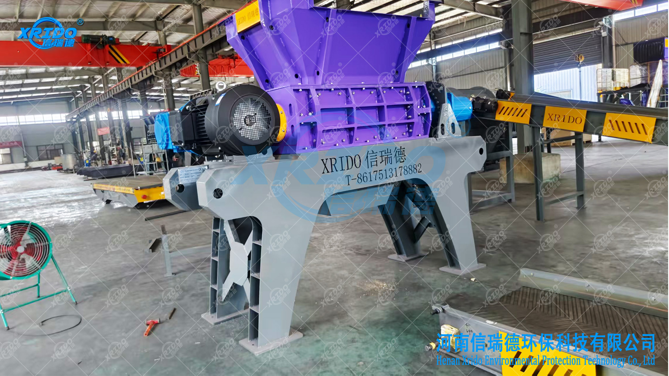 1000-type double-shaft shredder for solid waste disposal was successfully shipped