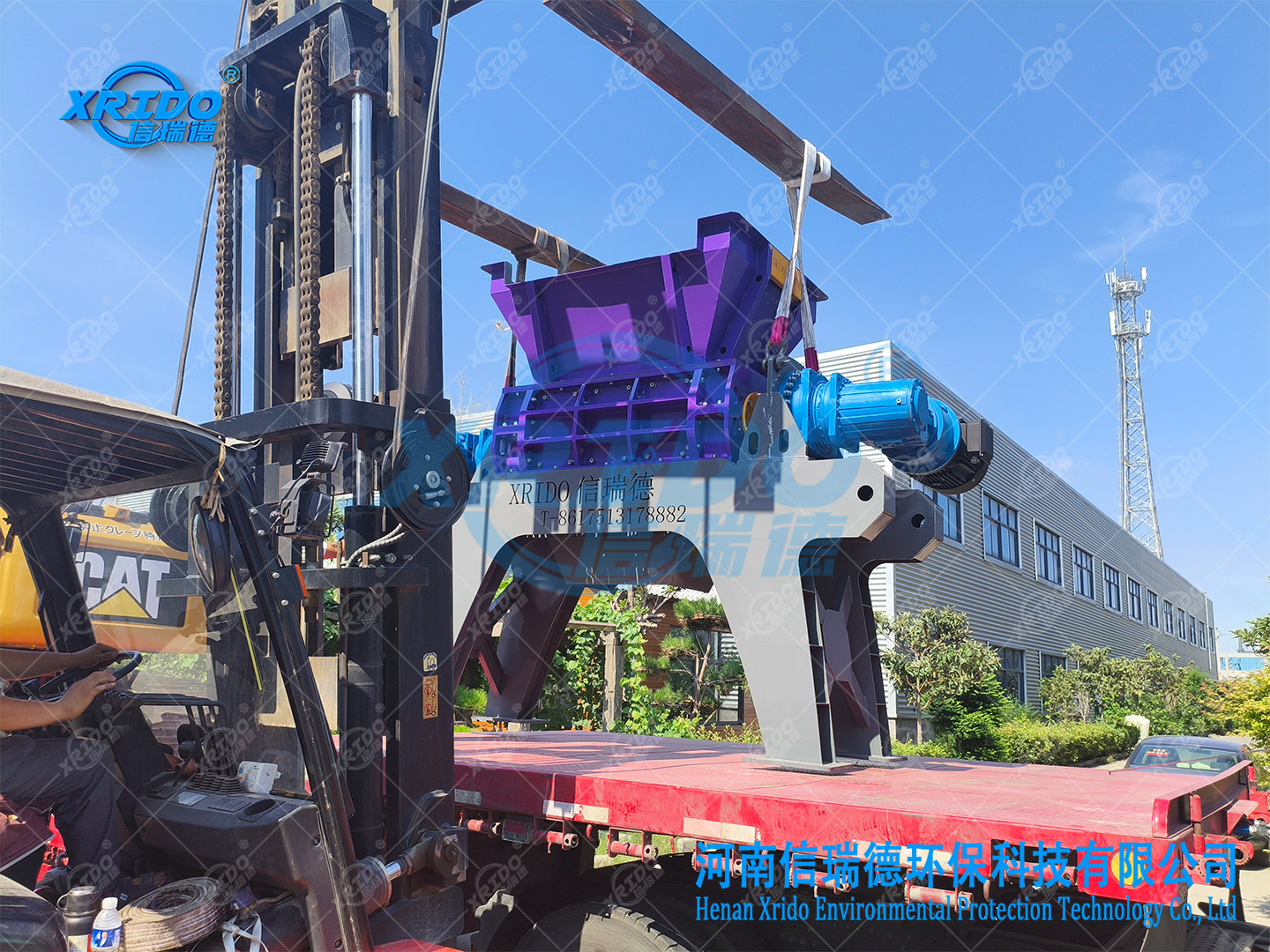 2 sets of 1000 solid waste disposal double-shaft shredders were successfully shipped