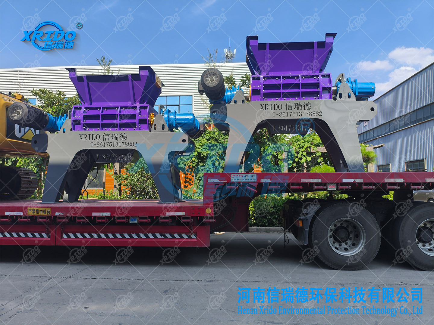 2 sets of 1000 solid waste disposal double-shaft shredders were successfully shipped