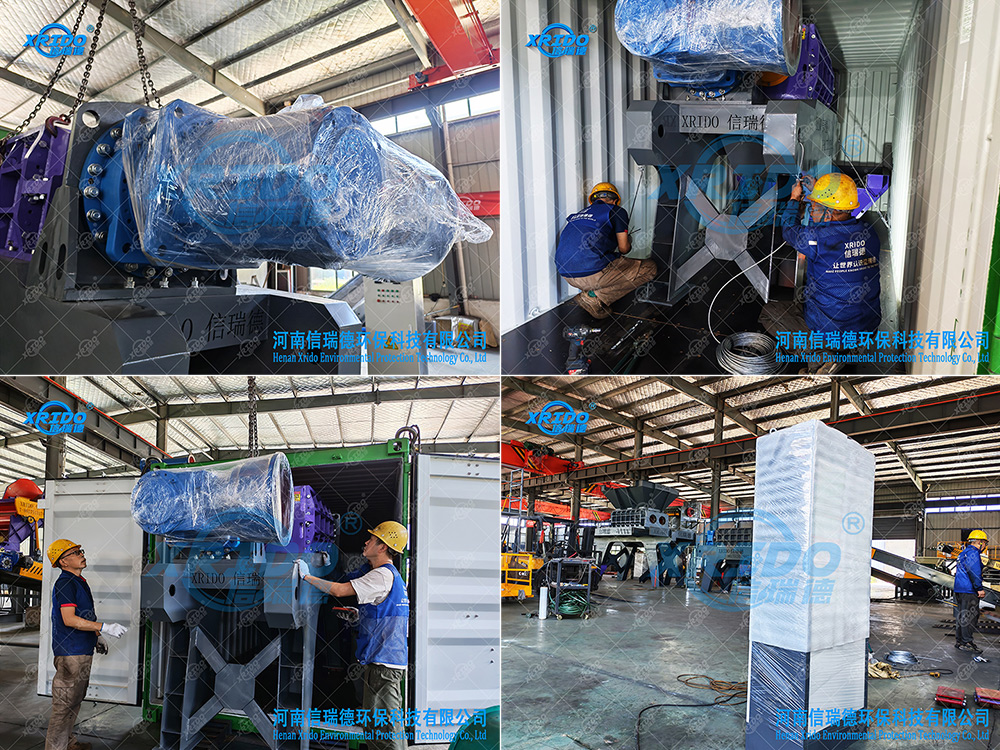 1400 solid waste disposal shredder shipped to Indonesia