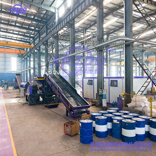 Oil-Filled Iron Drum Shredder and Cleaning System