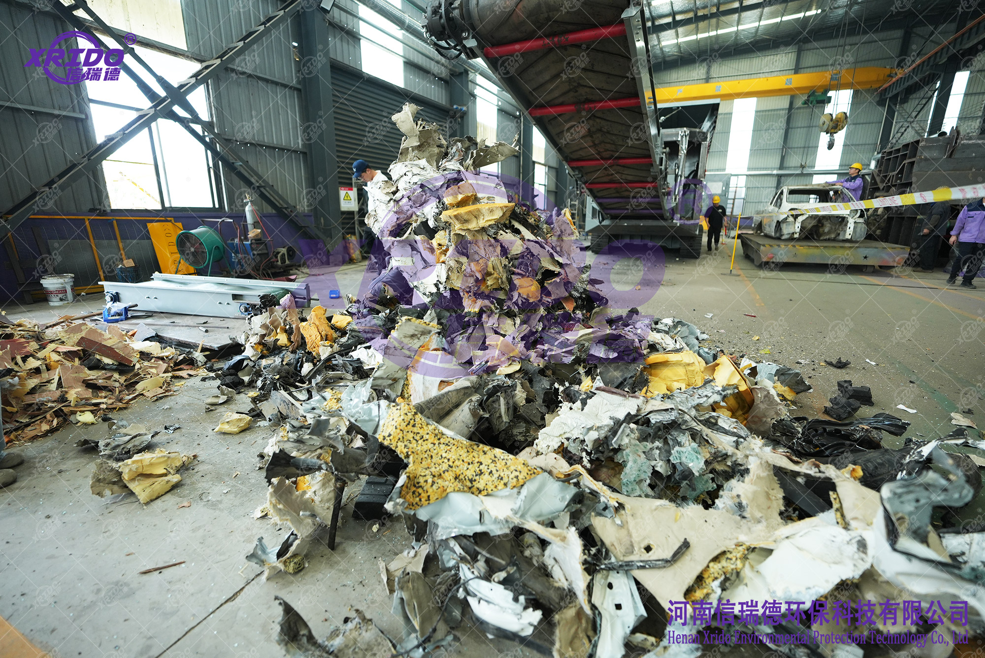 Mobile Pre-shredder for ELV Car, mobile Pre-shredder, mobile scrap metal shredder