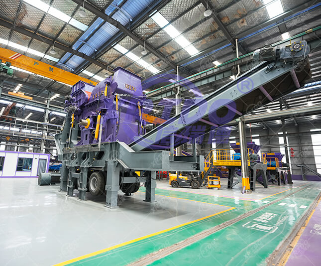mobile metal crusher, mobile crusher, mobile waste metal crusher