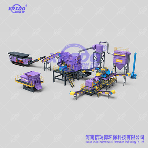 mobile car shell recycling and sorting line