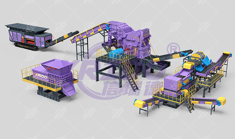 mobile car shell crusher line