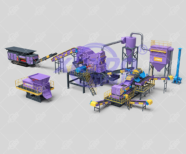 Mobile Scrap Metal Shredding Sorting Line