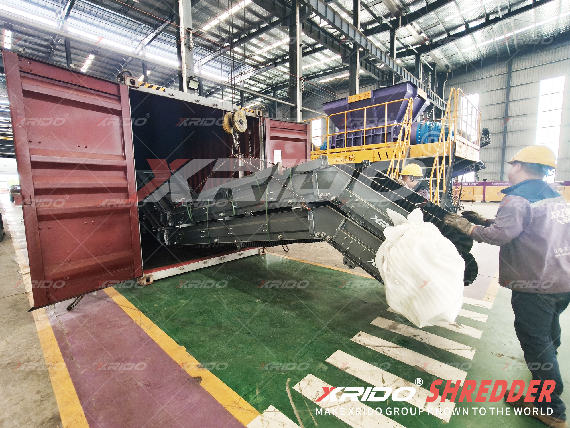 XRIDO 1200 Dual-Shaft Waste Shredder Shipped
