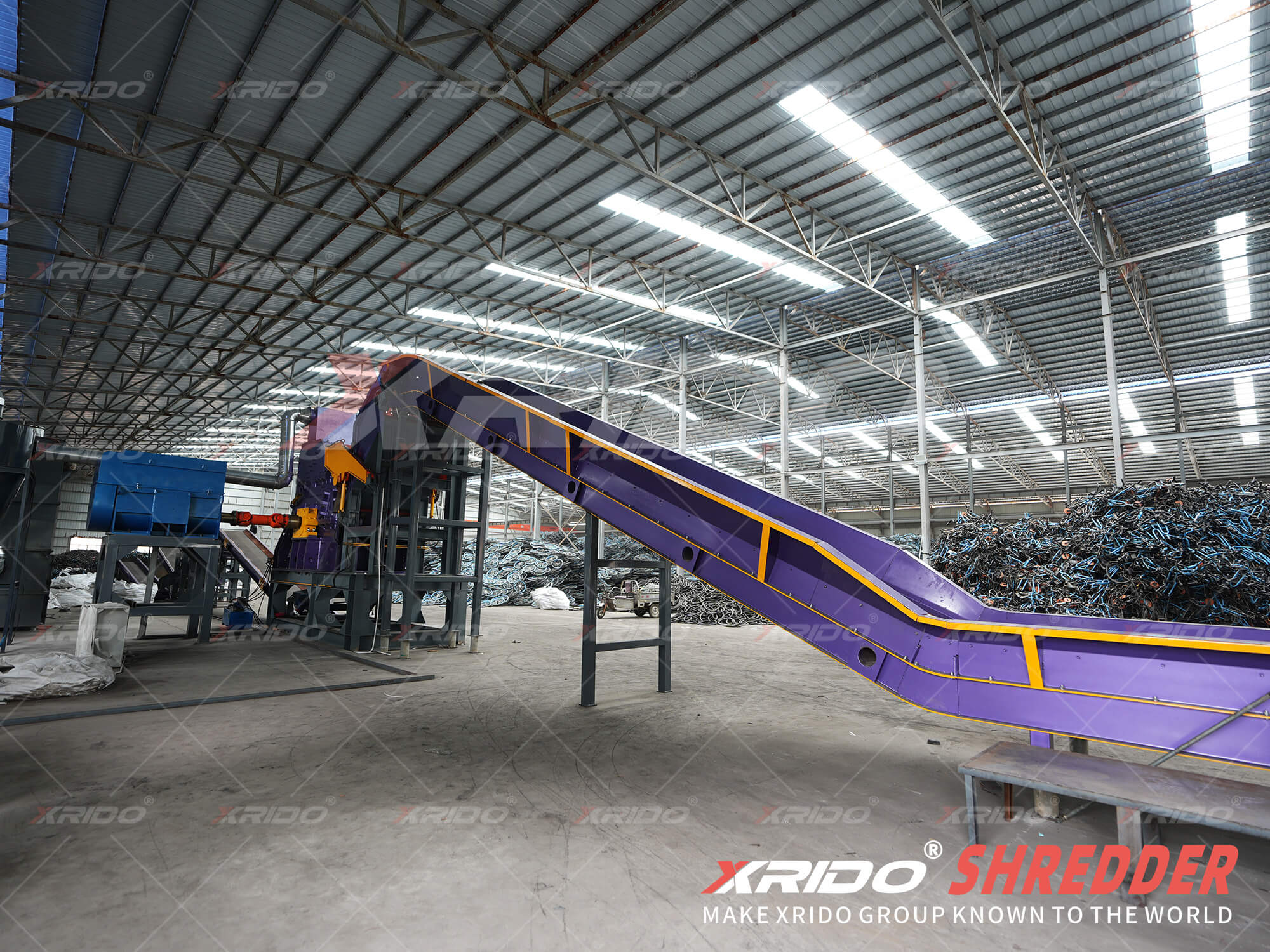 Waste Bicycle Crushing and Sorting Line, Waste Bicycle Crusher