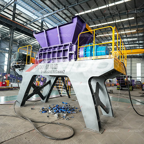 XRIDO Industrial Iron Drum Shredding Equipment, Industrial Shredder, Iron Drum Shredding