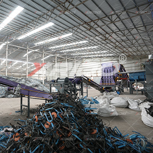 Waste Bicycle Crushing and Sorting Process, Waste Bicycle Crushing Process