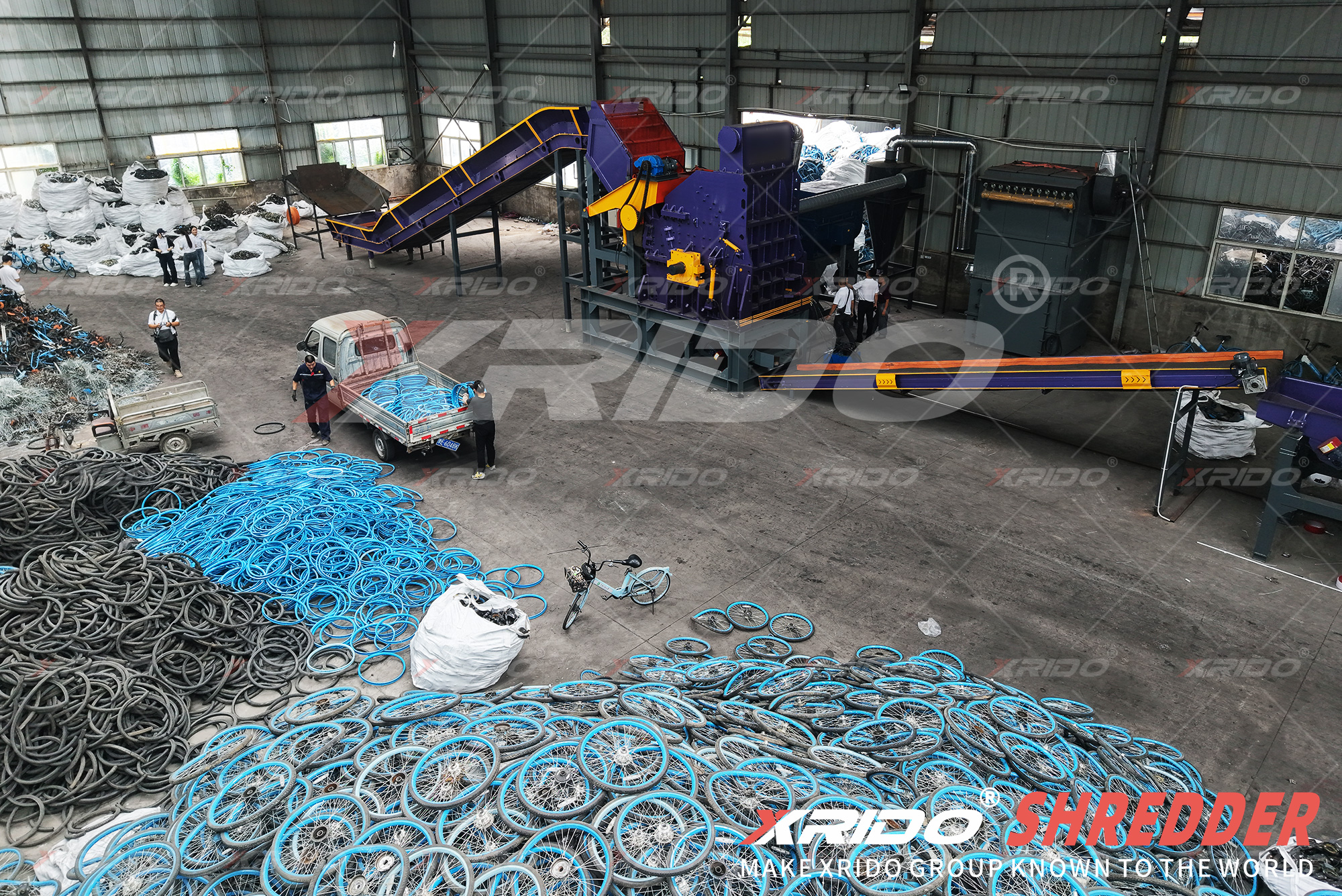 Waste Bicycle Recycling Plant, Waste Bicycle Crusher