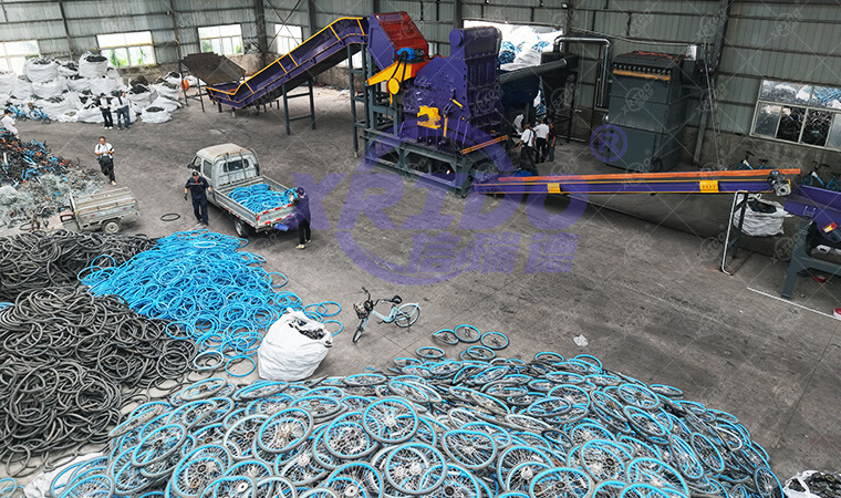 Waste Bicycle Crushing and Sorting Line