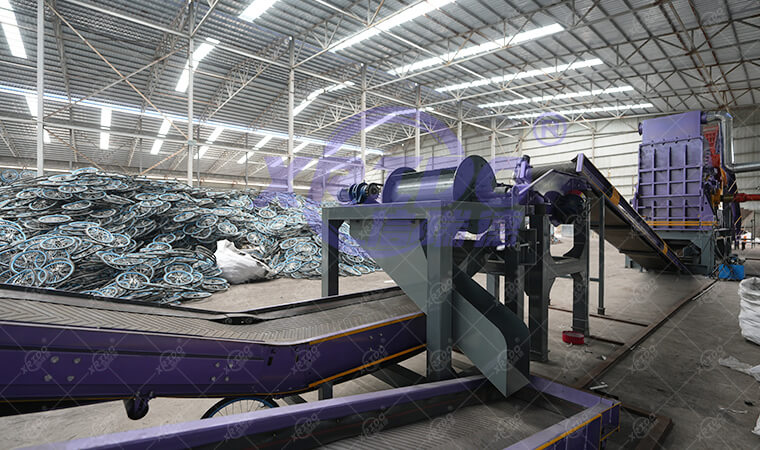 Waste Bicycle Crushing and Sorting Line