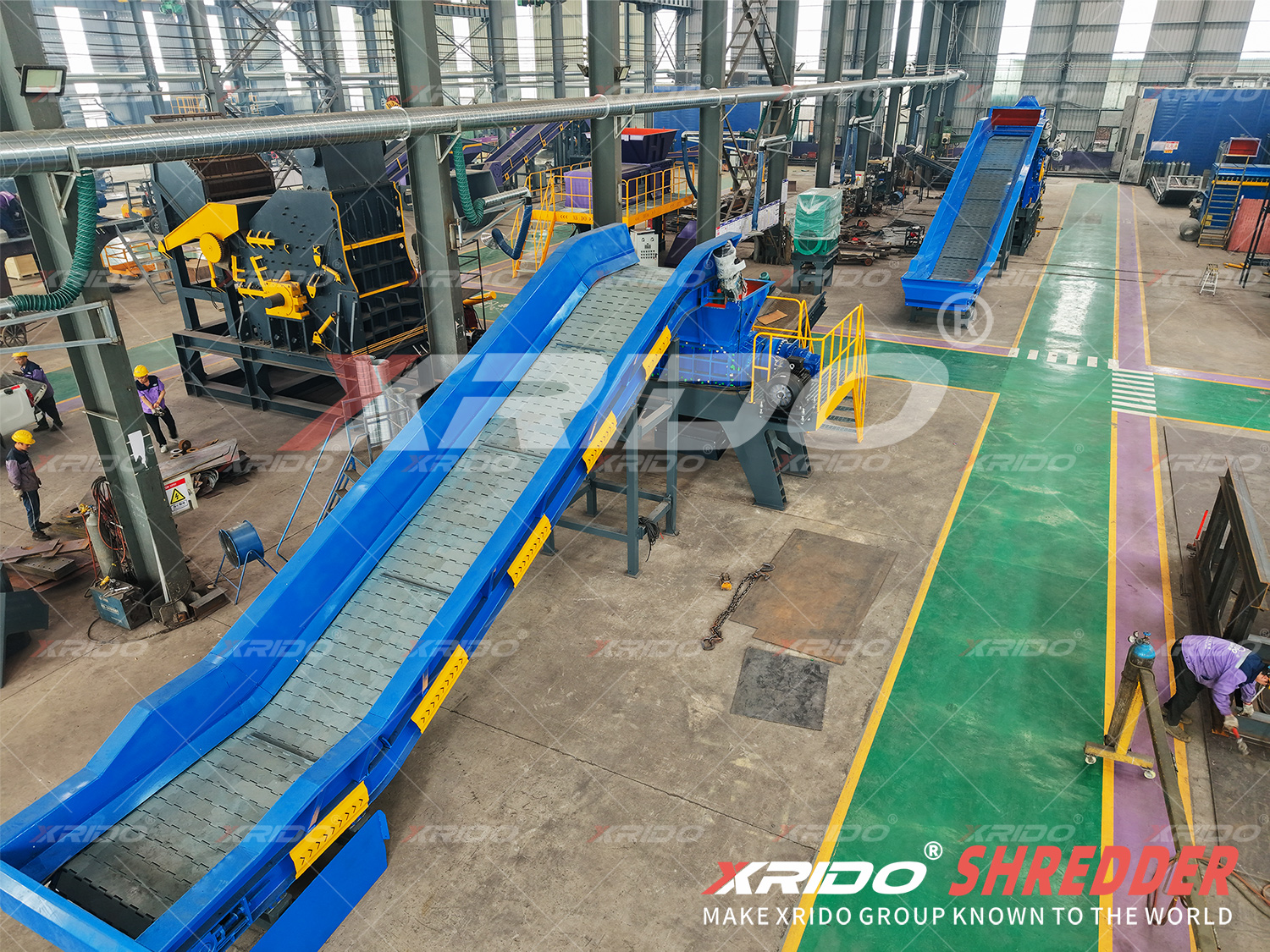 Scrap Metal Crushing Recycling Line, Xrido Metal Crushing Line