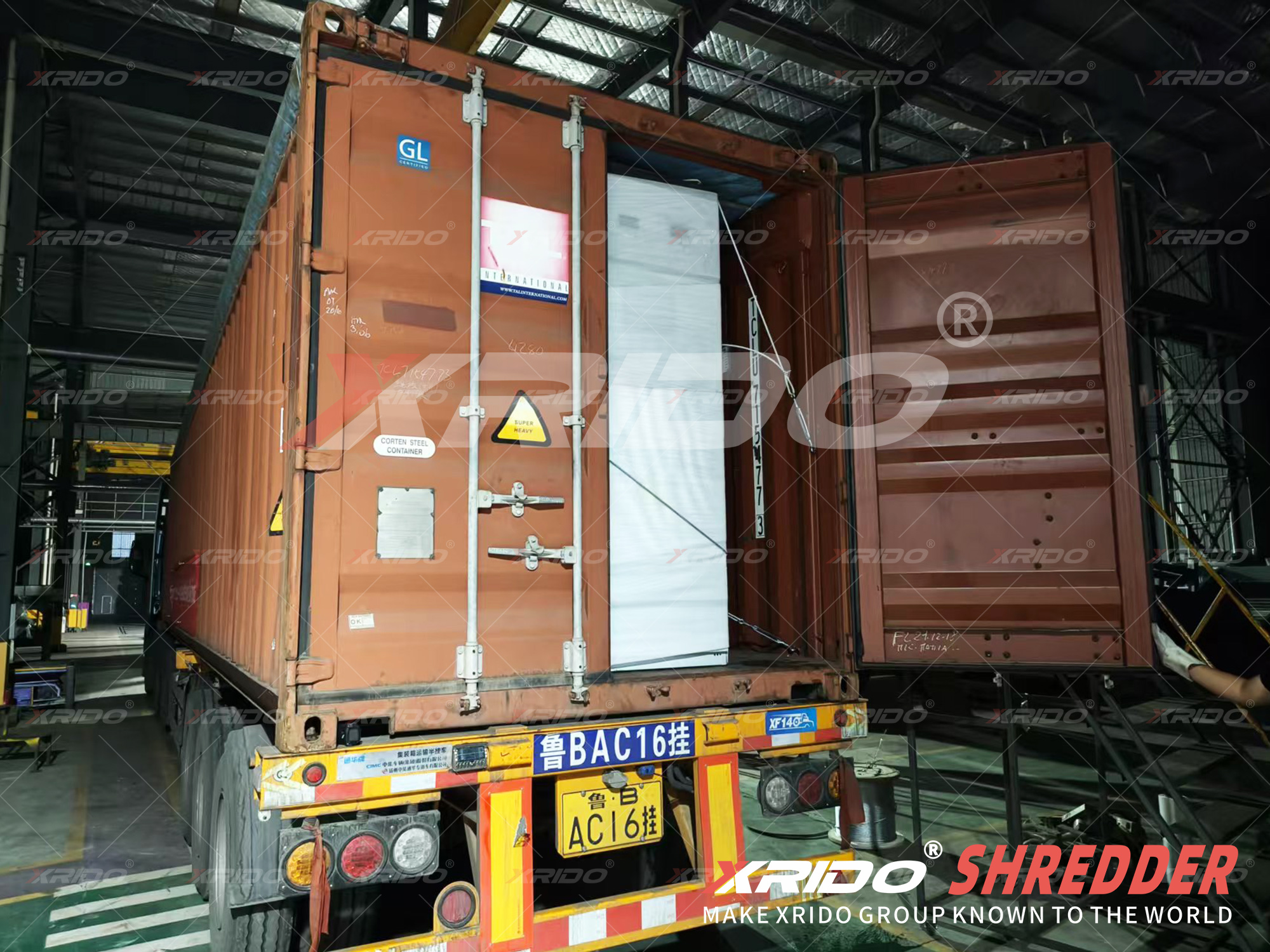 1600 Dual-Shaft Shredder Shipped to Chile, Dual-Shaft Shredder