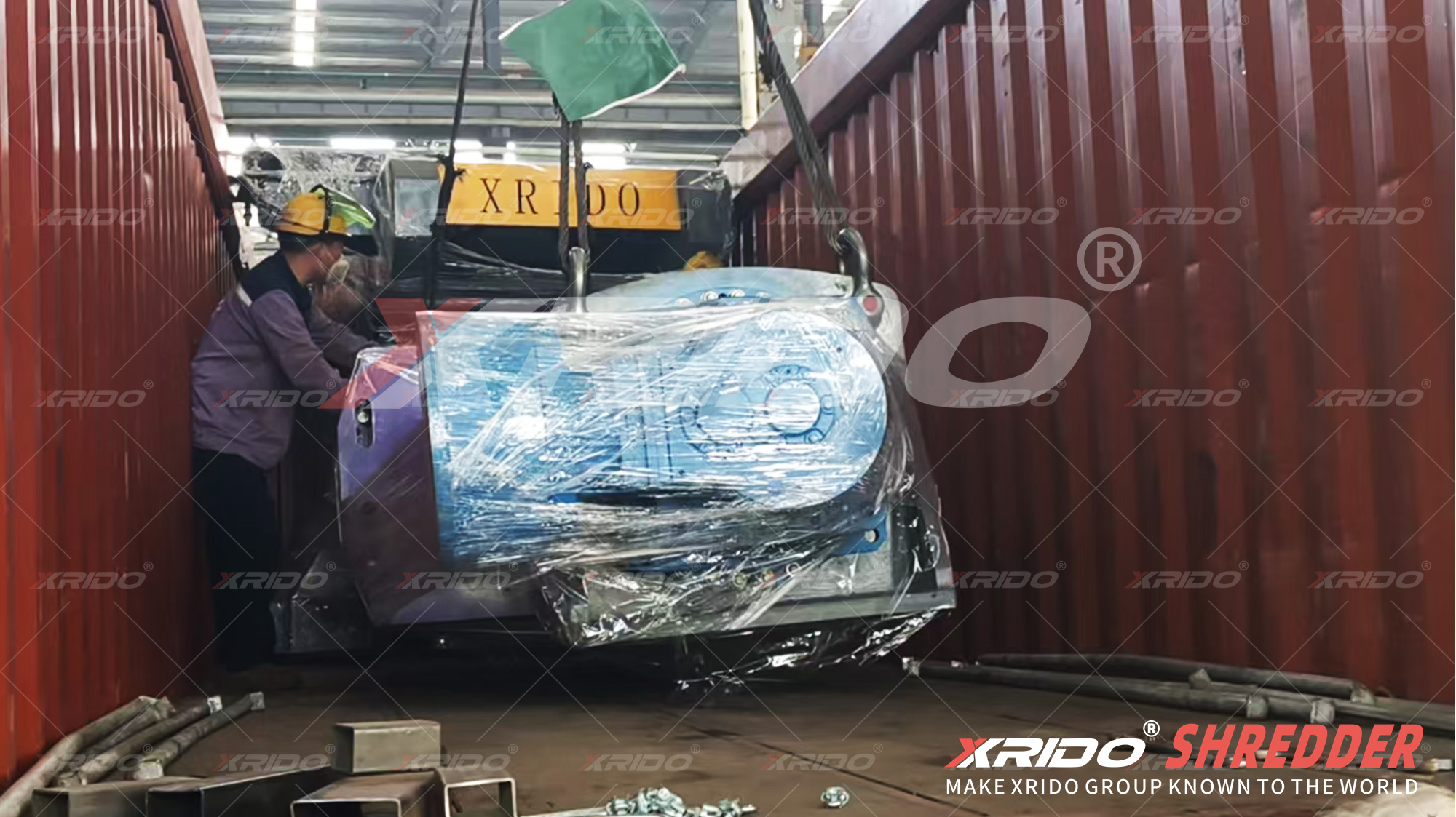 1600 Dual-Shaft Shredder Shipped to Chile, Dual-Shaft Shredder