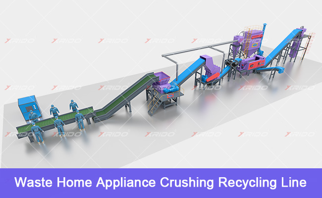 Waste Home Appliance Crushing Recycling Line