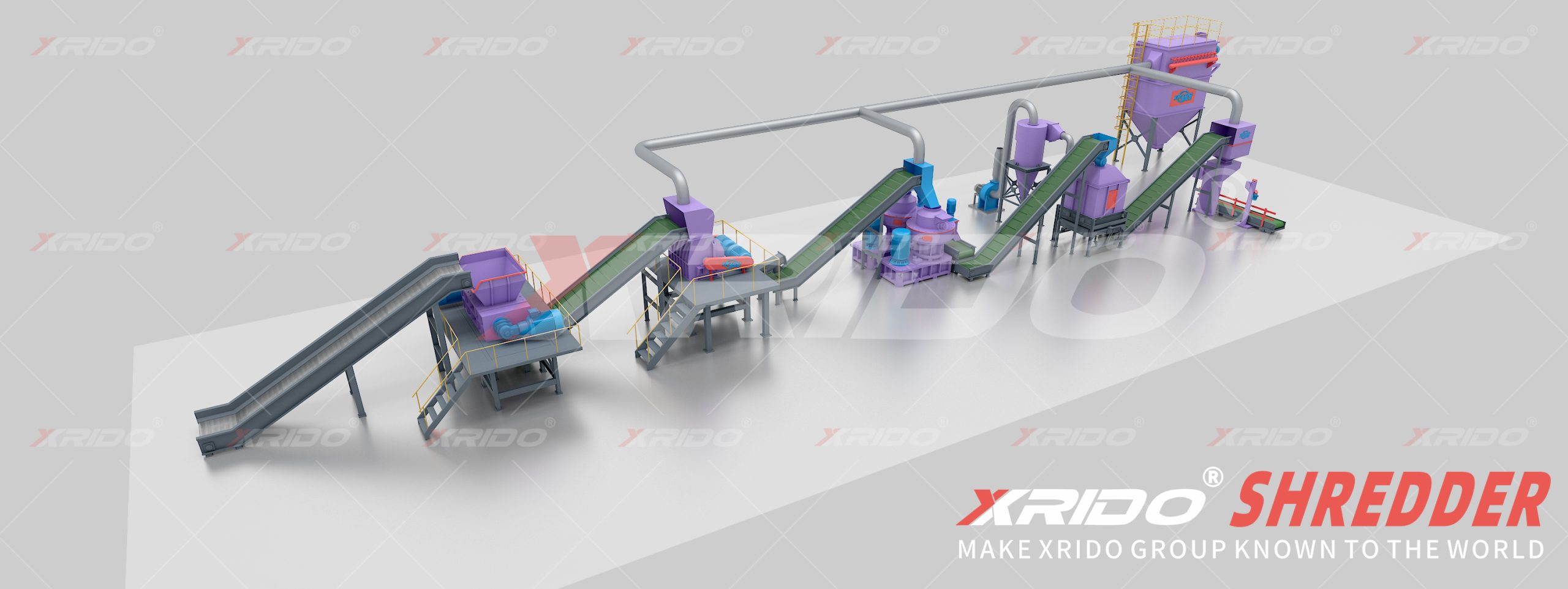 Scrap UPVC Window Profiles crushing and sorting line