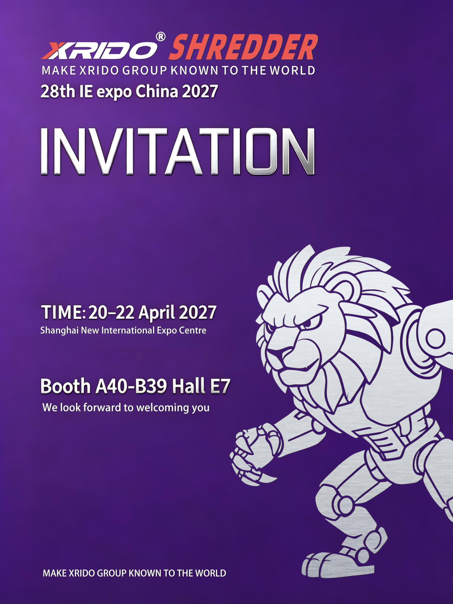 See you at the 28th China Environment Expo 2027
